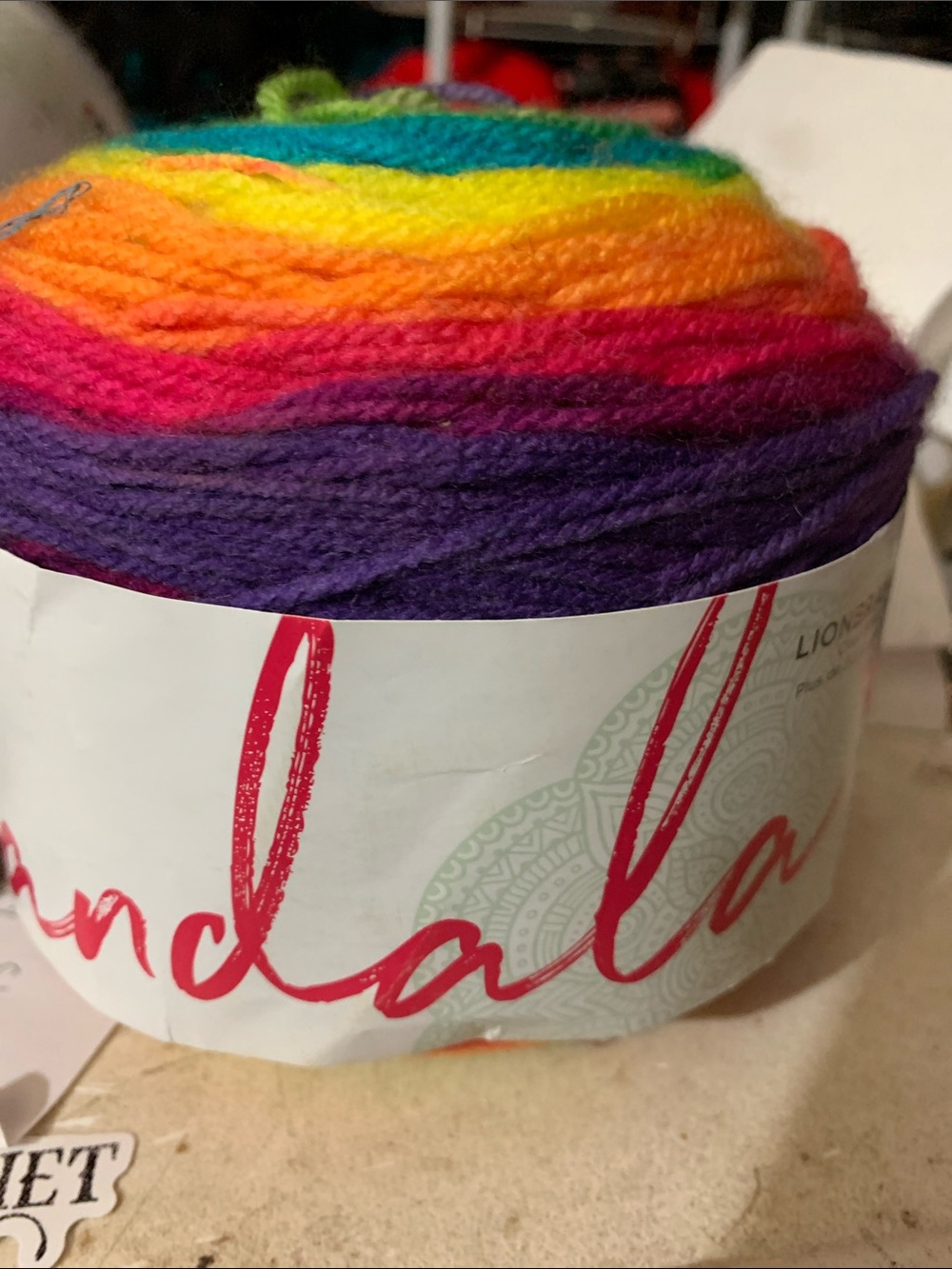 Lion Brand Mandala Multicolor Gradient Yarn - Rainbow